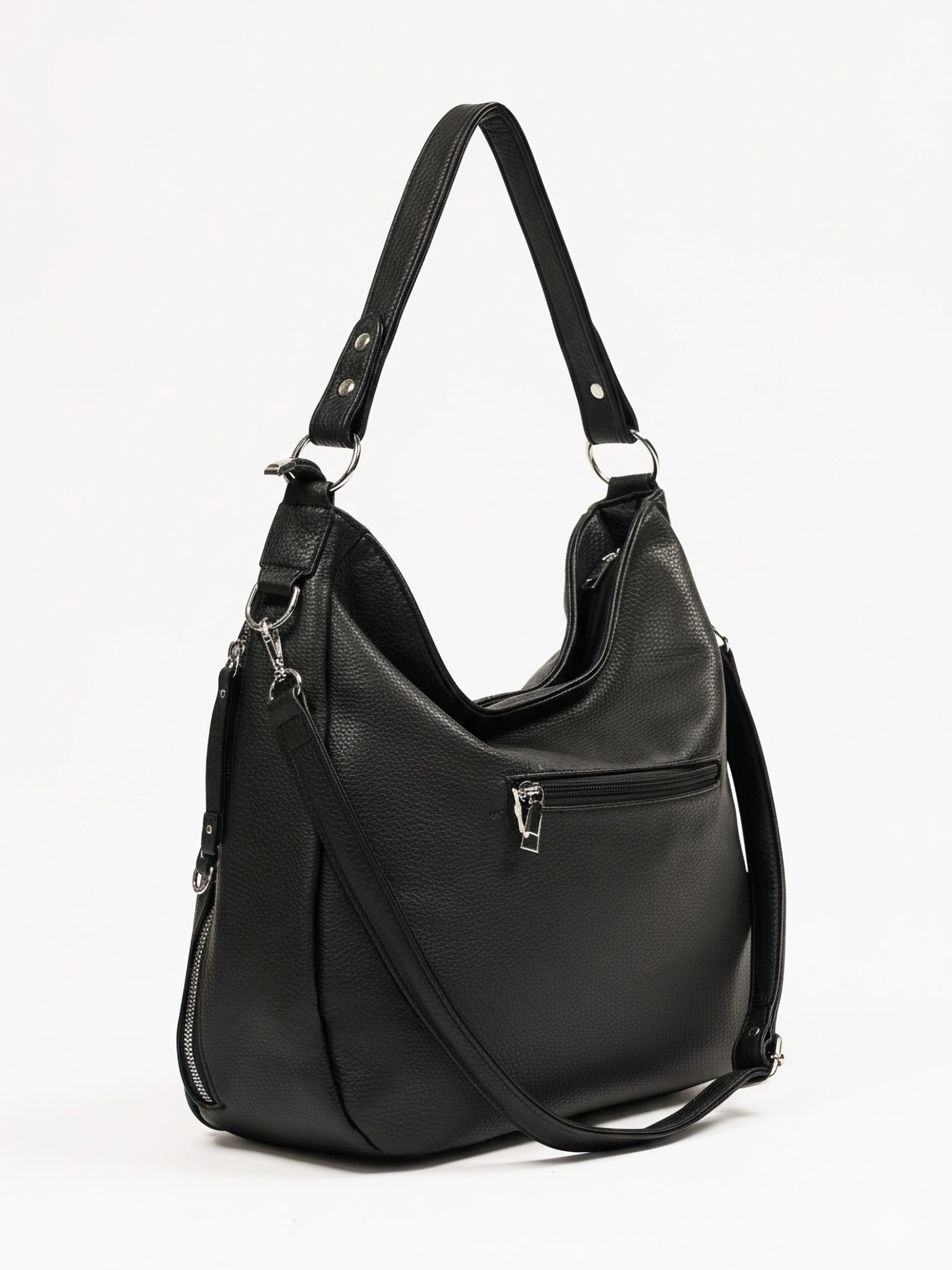 Сумка-шоппер  с боковыми карманами и декоративными пуллерами в ассортименте